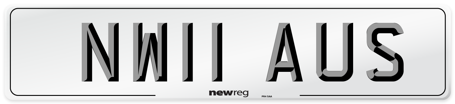 NW11 AUS Number Plate from New Reg